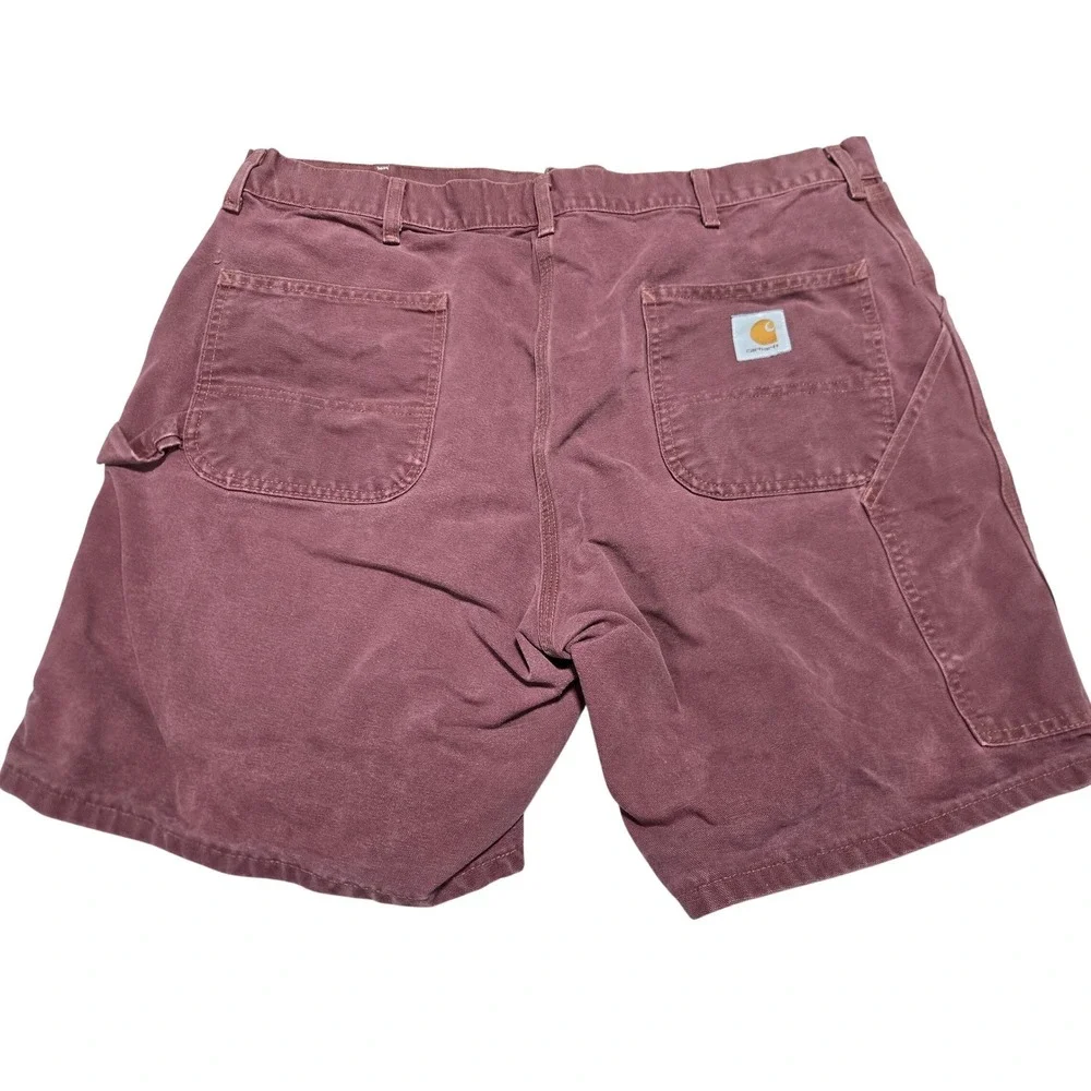 Vintage Carhartt Carpenter‎ Shorts Burgundy Men's 38 WU1936 Grunge Skater